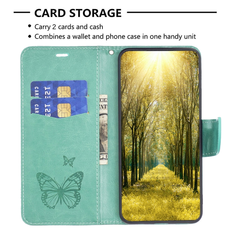 For Xiaomi Poco F5 5G / Redmi Note 12 Turbo Two Butterflies Embossing Leather Phone Case(Green) - free shipping - PMC TechLife - Order now!
