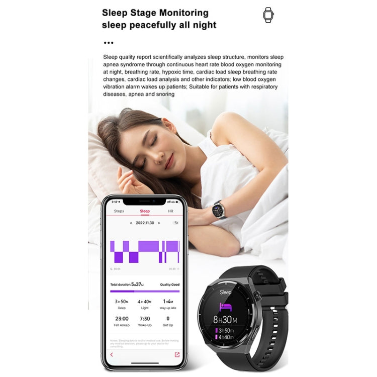 TK20 1.39 inch IP68 Waterproof Silicone Band Smart Watch Supports ECG / Remote Families Care / Body Temperature Monitoring(Blue) - Smart Watches by PMC TechLife | Online Shopping South Africa | PMC TechLife