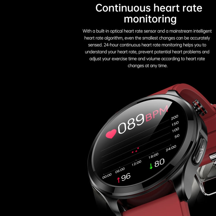 TK22 1.39 inch IP67 Waterproof Leather Band Smart Watch Supports ECG / Non-invasive Blood Sugar(Black) - Smart Watches by PMC TechLife | Online Shopping South Africa | PMC TechLife
