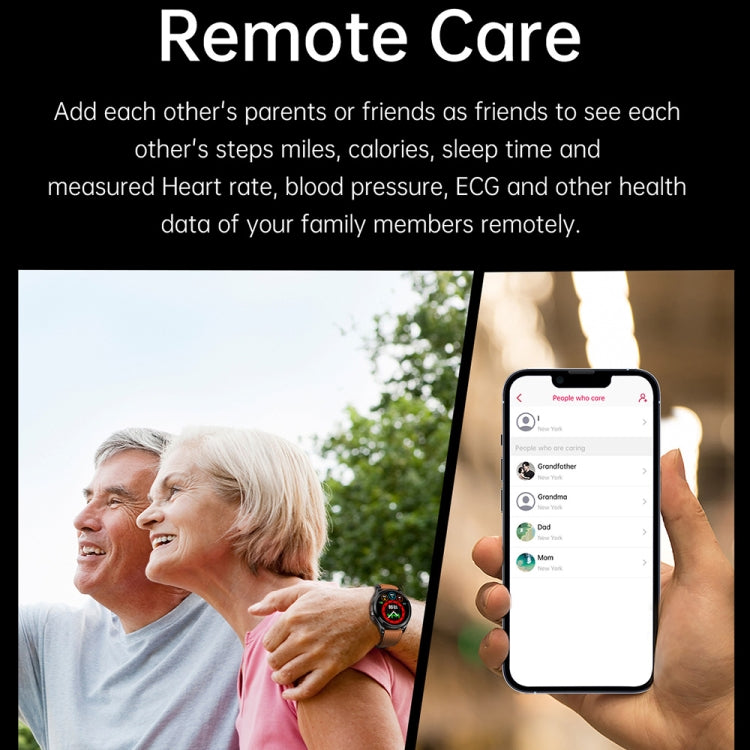 TK22 1.39 inch IP67 Waterproof Leather Band Smart Watch Supports ECG / Non-invasive Blood Sugar(Brown) - Smart Watches by PMC TechLife | Online Shopping South Africa | PMC TechLife