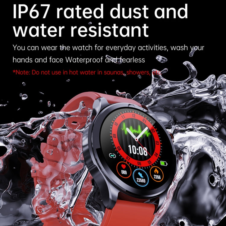 TK22 1.39 inch IP67 Waterproof Leather Band Smart Watch Supports ECG / Non-invasive Blood Sugar(Black) - Smart Watches by PMC TechLife | Online Shopping South Africa | PMC TechLife