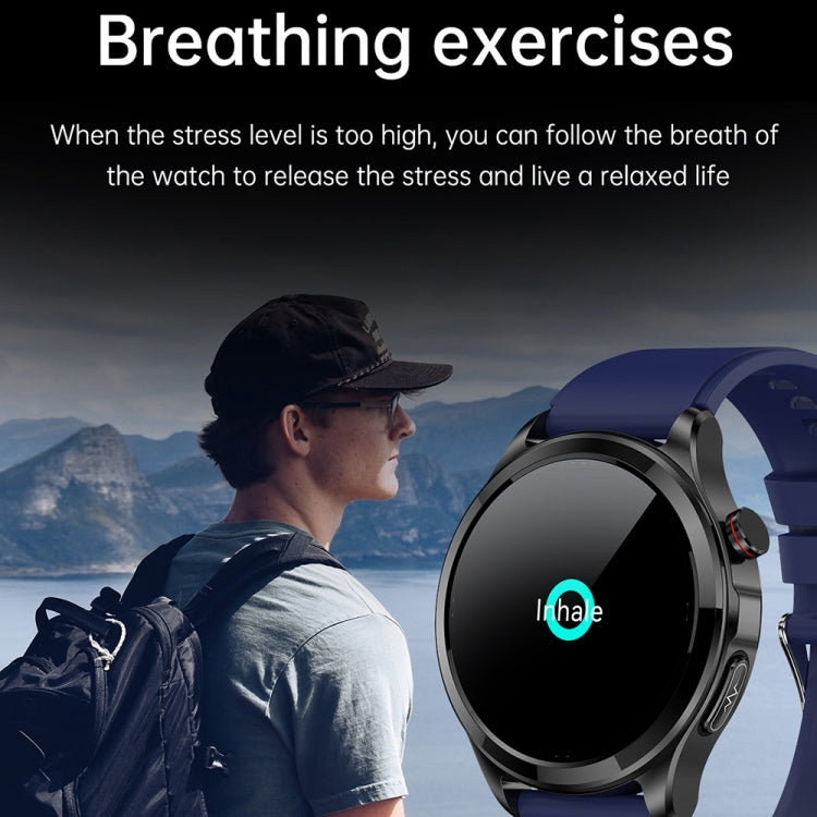 TK22 1.39 inch IP67 Waterproof Silicone Band Smart Watch Supports ECG / Non-invasive Blood Sugar(Black) - Smart Watches by PMC TechLife | Online Shopping South Africa | PMC TechLife
