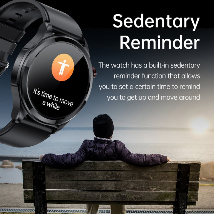 TK22 1.39 inch IP67 Waterproof Silicone Band Smart Watch Supports ECG / Non-invasive Blood Sugar(Black) - Smart Watches by PMC TechLife | Online Shopping South Africa | PMC TechLife