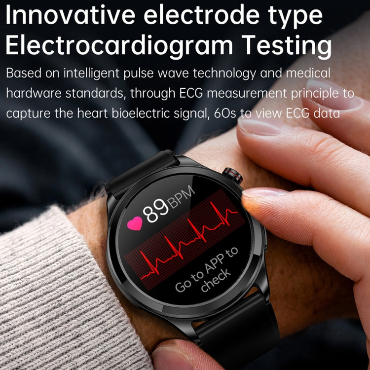 TK22 1.39 inch IP67 Waterproof Silicone Band Smart Watch Supports ECG / Non-invasive Blood Sugar(Black) - Smart Watches by PMC TechLife | Online Shopping South Africa | PMC TechLife