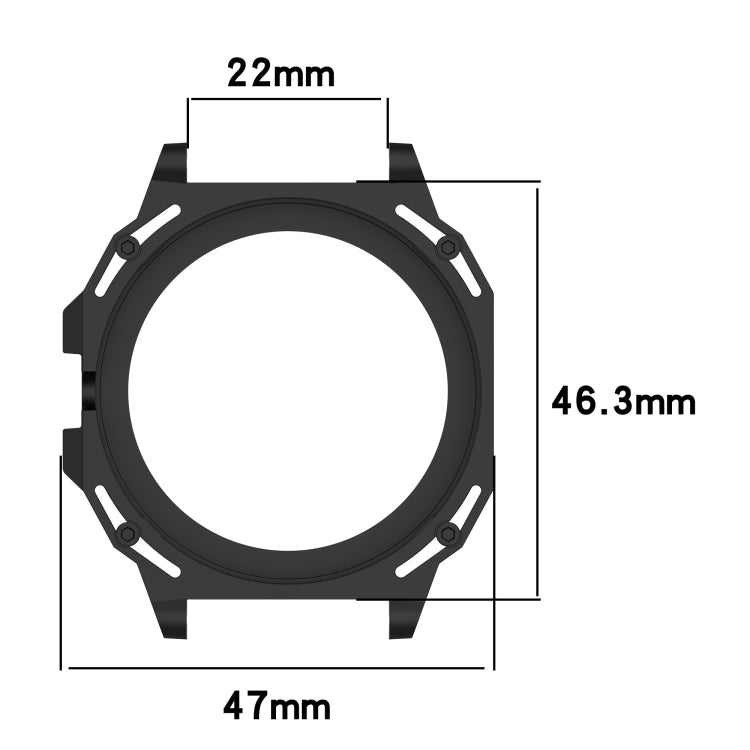 For Huawei Watch GT Cyber Armor Hollow Watch Protective Case(Dark Green) - Watch Cases by PMC TechLife | Online Shopping South Africa | PMC TechLife