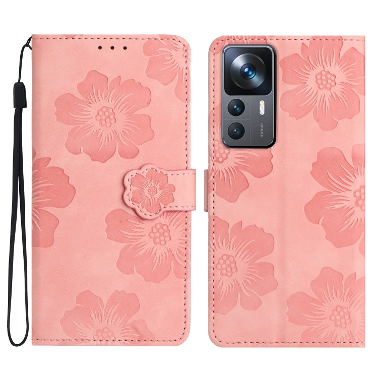 For Xiaomi 12T  / 12T Pro Flower Embossing Pattern Leather Phone Case(Pink) - free shipping - PMC TechLife - Order now!