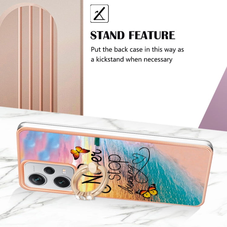 For Xiaomi Redmi Note 12 Pro+ Global Electroplating IMD TPU Phone Case with Ring(Dream Butterfly) - free shipping - PMC TechLife - Order now!