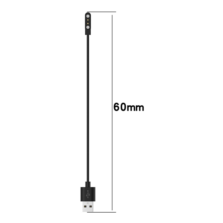 For Kieslect Smart Watch K10 / K11 Smart Watch Magnetic Charging Cable, ������:60cm(Black) - Charger by PMC TechLife | Online Shopping South Africa | PMC TechLife