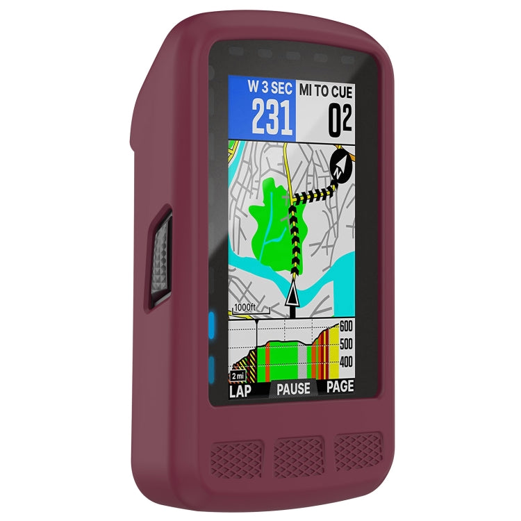 For Wahoo Elemnt Roam WFCC4 Stopwatch Silicone Protective Case(Wine Red) - Watch Case by PMC TechLife | Online Shopping South Africa | PMC TechLife