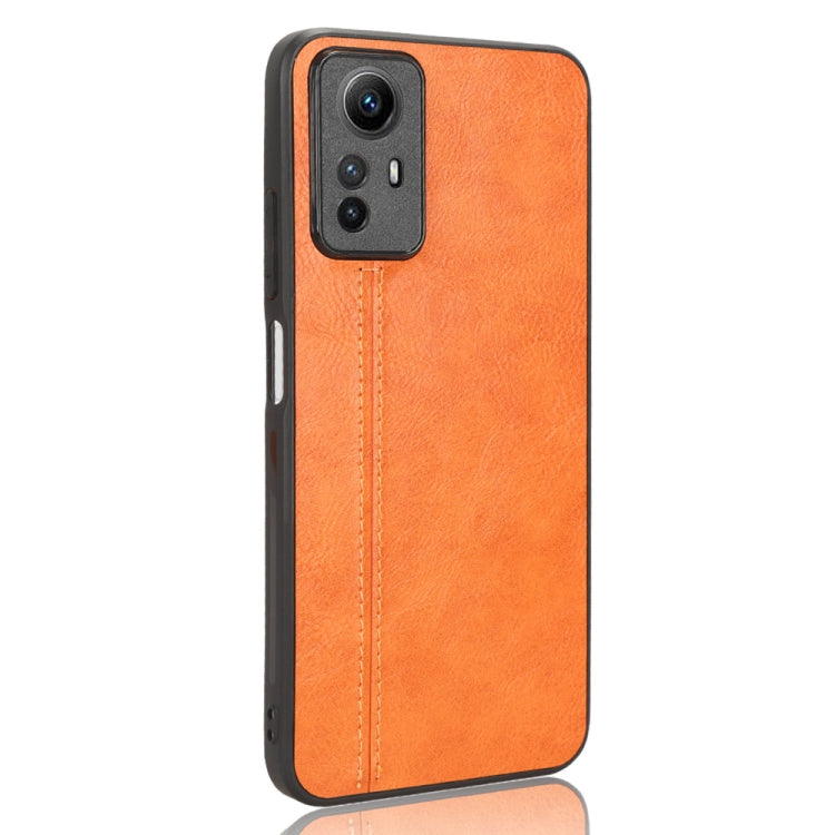 For Xiaomi Redmi Note 12S 4G Sewing Cow Pattern Skin PC + PU + TPU Phone Case(Orange) - free shipping - PMC TechLife - Order now!