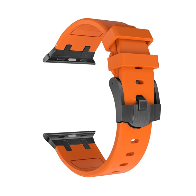 AP Silicone Watch Band For Apple Watch Ultra 49mm(Black Orange) - Watch Bands by PMC TechLife | Online Shopping South Africa | PMC TechLife