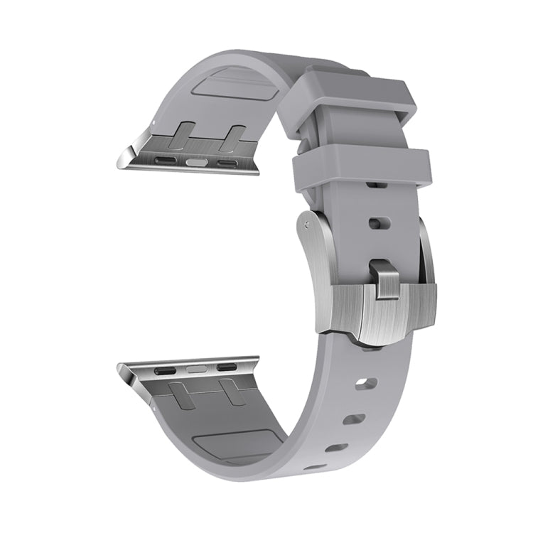 AP Silicone Watch Band For Apple Watch 8 41mm(Silver Grey) - Watch Bands by PMC TechLife | Online Shopping South Africa | PMC TechLife