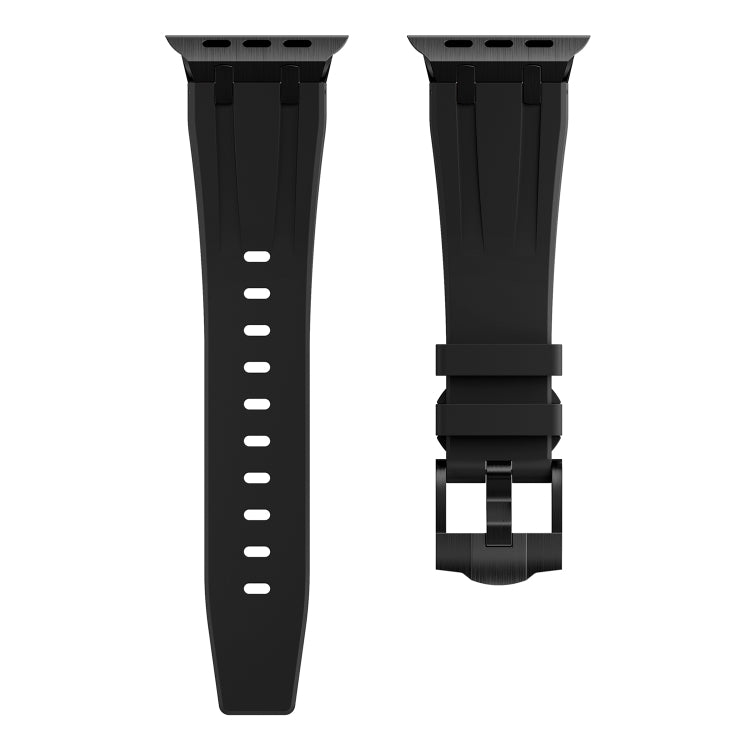 AP Silicone Watch Band For Apple Watch 8 45mm(Black Black) - Watch Bands by PMC TechLife | Online Shopping South Africa | PMC TechLife