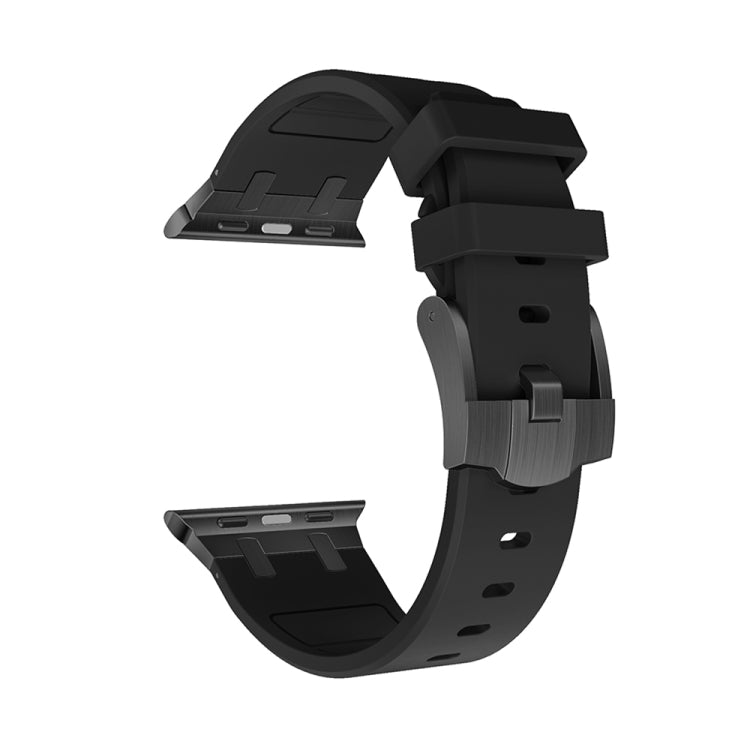 AP Silicone Watch Band For Apple Watch 8 45mm(Black Black) - Watch Bands by PMC TechLife | Online Shopping South Africa | PMC TechLife
