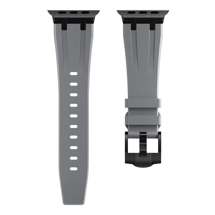 AP Silicone Watch Band For Apple Watch 8 45mm(Black Grey) - Watch Bands by PMC TechLife | Online Shopping South Africa | PMC TechLife