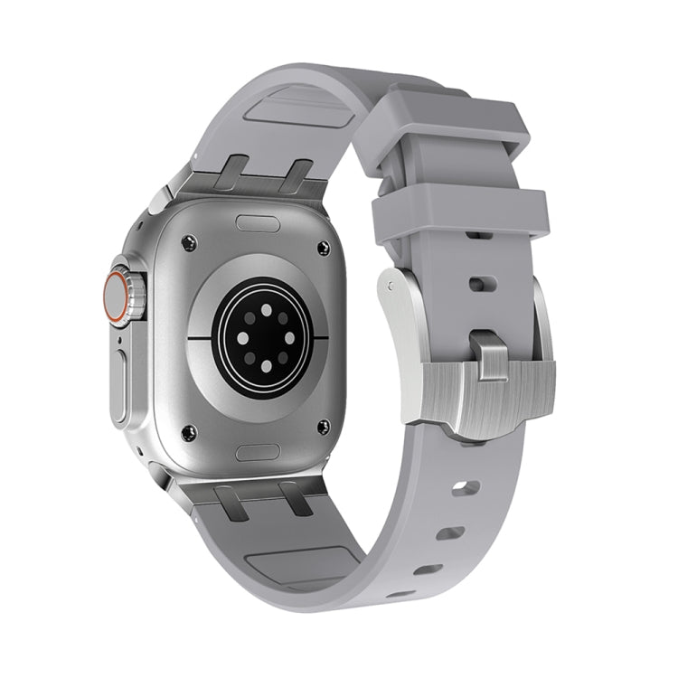 AP Silicone Watch Band For Apple Watch 7 45mm(Silver Grey) - Watch Bands by PMC TechLife | Online Shopping South Africa | PMC TechLife