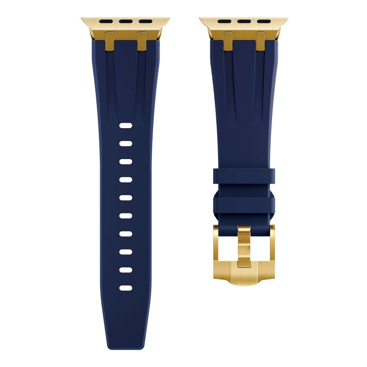 AP Silicone Watch Band For Apple Watch SE 2022 40mm(Gold Blue) - Watch Bands by PMC TechLife | Online Shopping South Africa | PMC TechLife