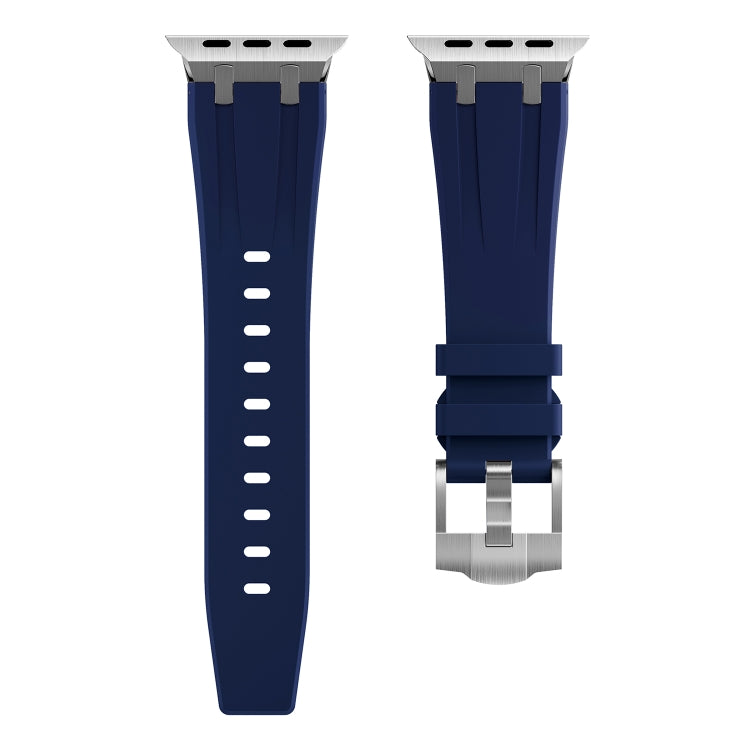 AP Silicone Watch Band For Apple Watch SE 40mm(Silver Blue) - Watch Bands by PMC TechLife | Online Shopping South Africa | PMC TechLife