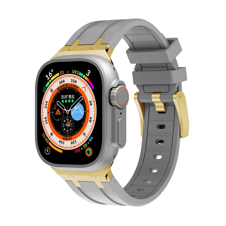 AP Silicone Watch Band For Apple Watch SE 40mm(Gold Grey) - Watch Bands by PMC TechLife | Online Shopping South Africa | PMC TechLife