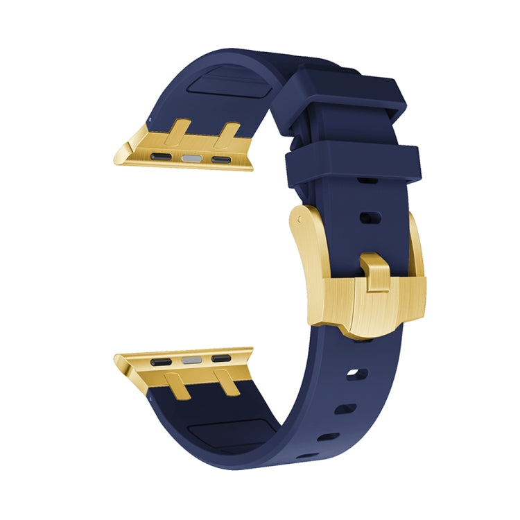 AP Silicone Watch Band For Apple Watch 6 40mm(Gold Blue) - Watch Bands by PMC TechLife | Online Shopping South Africa | PMC TechLife