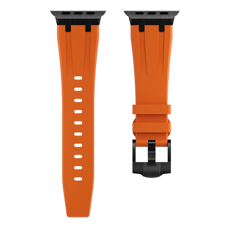 AP Silicone Watch Band For Apple Watch 4 40mm(Black Orange) - Watch Bands by PMC TechLife | Online Shopping South Africa | PMC TechLife