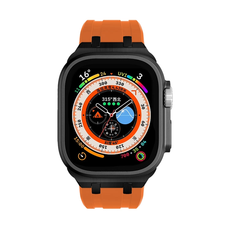AP Silicone Watch Band For Apple Watch 2 42mm(Black Orange) - Watch Bands by PMC TechLife | Online Shopping South Africa | PMC TechLife