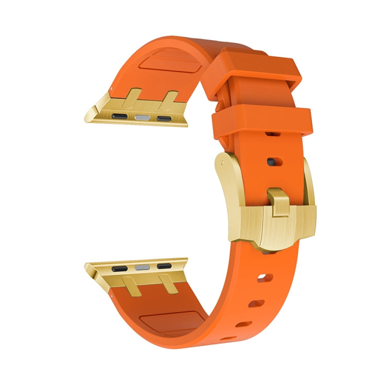 AP Silicone Watch Band For Apple Watch 2 42mm(Gold Orange) - Watch Bands by PMC TechLife | Online Shopping South Africa | PMC TechLife