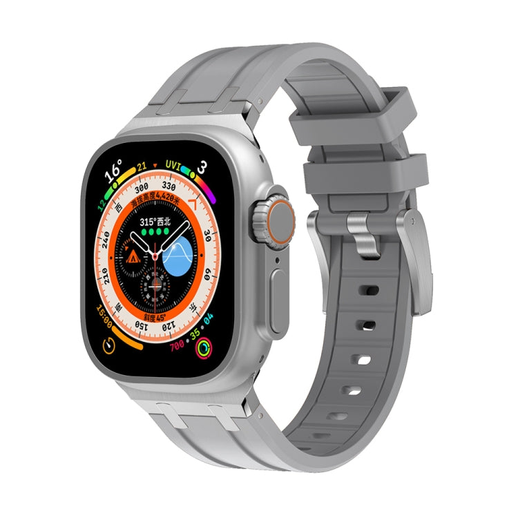 AP Silicone Watch Band For Apple Watch 42mm(Silver Grey) - Watch Bands by PMC TechLife | Online Shopping South Africa | PMC TechLife