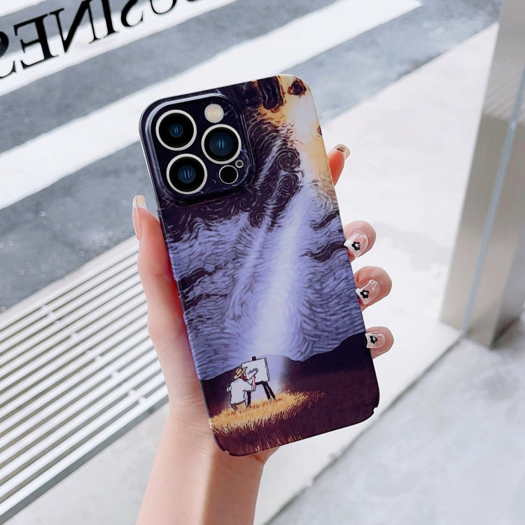 For iPhone 11 Precise Hole Oil Painting Pattern PC Phone Case(Shine) - iPhone 11 Cases by PMC TechLife | Online Shopping South Africa | PMC TechLife
