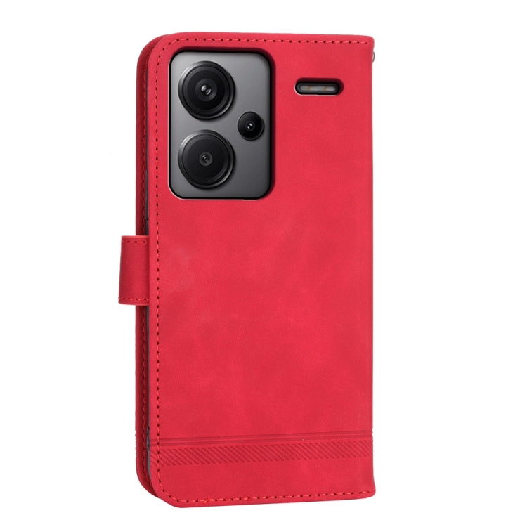 For Xiaomi Redmi Note 13 Pro+ Dierfeng Dream Line TPU + PU Leather Phone Case(Red) -  by PMC TechLife | Online Shopping South Africa | PMC TechLife | Buy Now Pay Later Mobicred