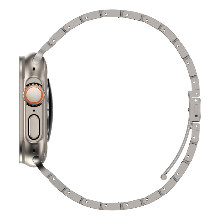 Double Rows Metal Watch Band For Apple Watch 9 41mm(Titanium) - Watch Bands by PMC TechLife | Online Shopping South Africa | PMC TechLife
