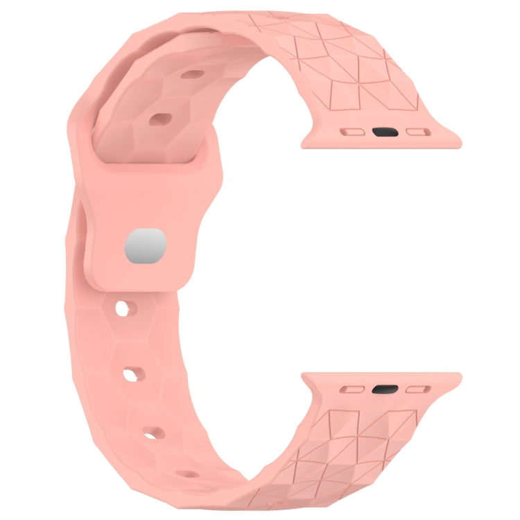 Football Texture Silicone Watch Band For Apple Watch 7 41mm(Pink) - Watch Bands by PMC TechLife | Online Shopping South Africa | PMC TechLife