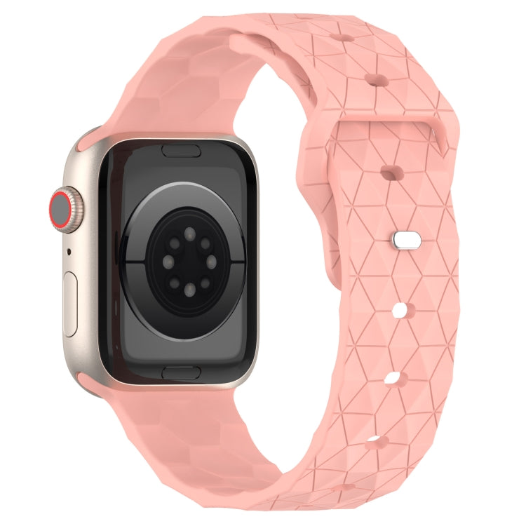 Football Texture Silicone Watch Band For Apple Watch 7 41mm(Pink) - Watch Bands by PMC TechLife | Online Shopping South Africa | PMC TechLife