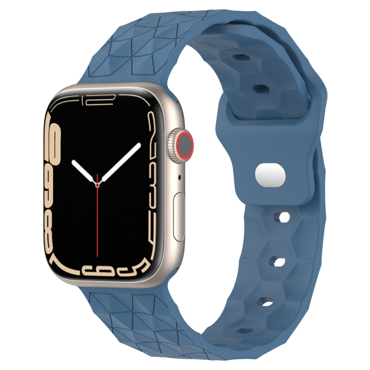 Football Texture Silicone Watch Band For Apple Watch SE 2022 44mm(Blue) - Watch Bands by PMC TechLife | Online Shopping South Africa | PMC TechLife