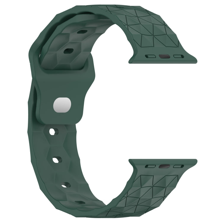 Football Texture Silicone Watch Band For Apple Watch SE 2022 44mm(Pine Green) - Watch Bands by PMC TechLife | Online Shopping South Africa | PMC TechLife