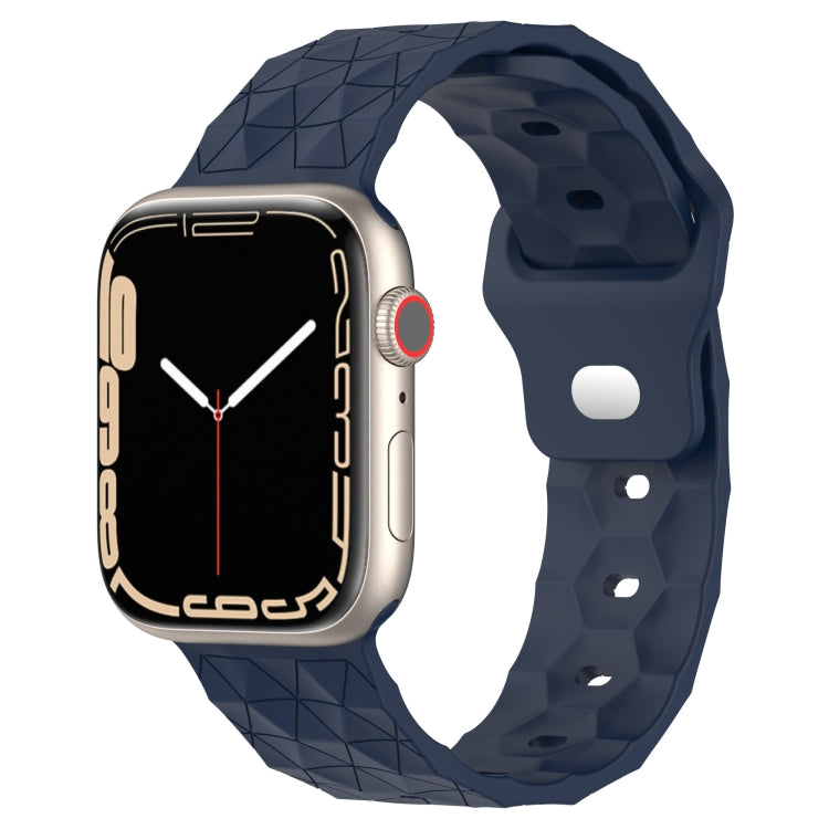 Football Texture Silicone Watch Band For Apple Watch SE 44mm(Midnight Blue) - Watch Bands by PMC TechLife | Online Shopping South Africa | PMC TechLife