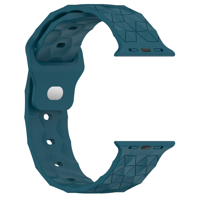 Football Texture Silicone Watch Band For Apple Watch 6 44mm(Dark Blue) - Watch Bands by PMC TechLife | Online Shopping South Africa | PMC TechLife