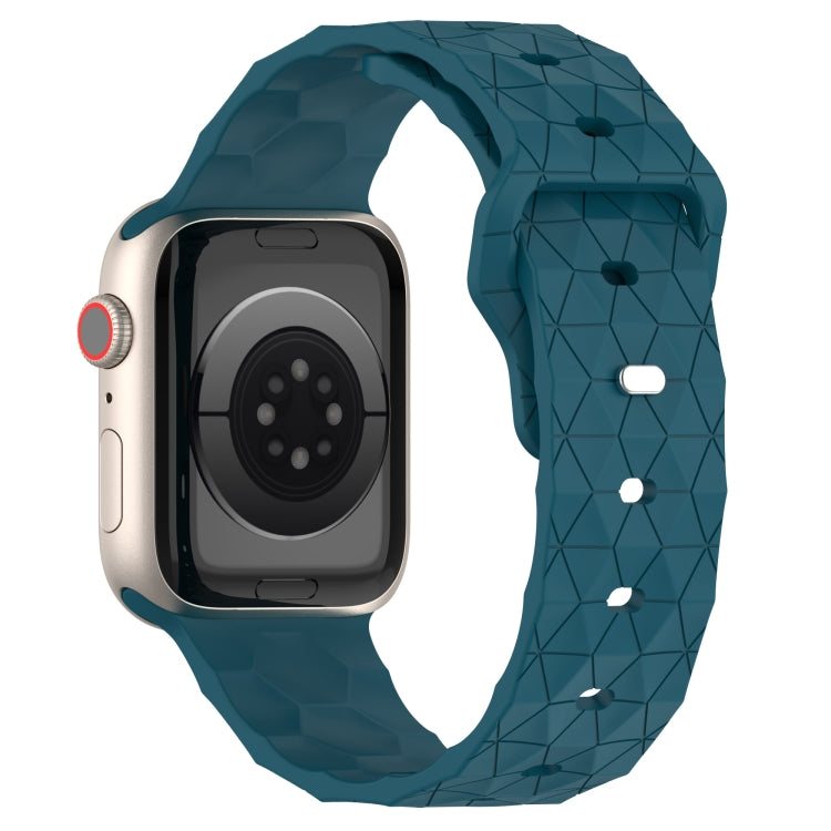 Football Texture Silicone Watch Band For Apple Watch 6 44mm(Dark Blue) - Watch Bands by PMC TechLife | Online Shopping South Africa | PMC TechLife