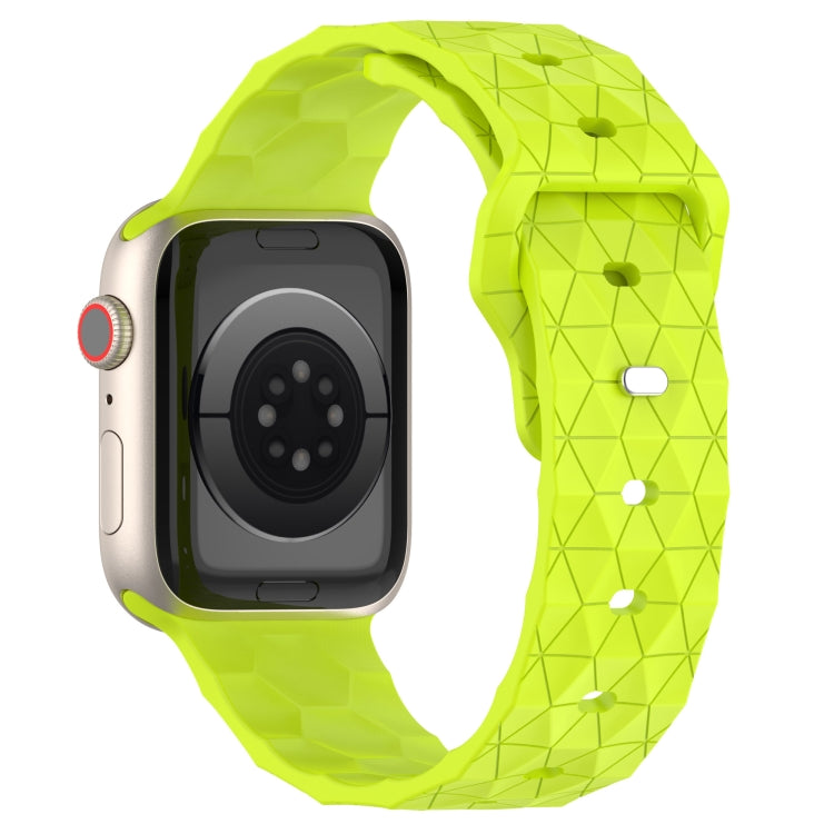 Football Texture Silicone Watch Band For Apple Watch 5 40mm(Limes Green) - Watch Bands by PMC TechLife | Online Shopping South Africa | PMC TechLife
