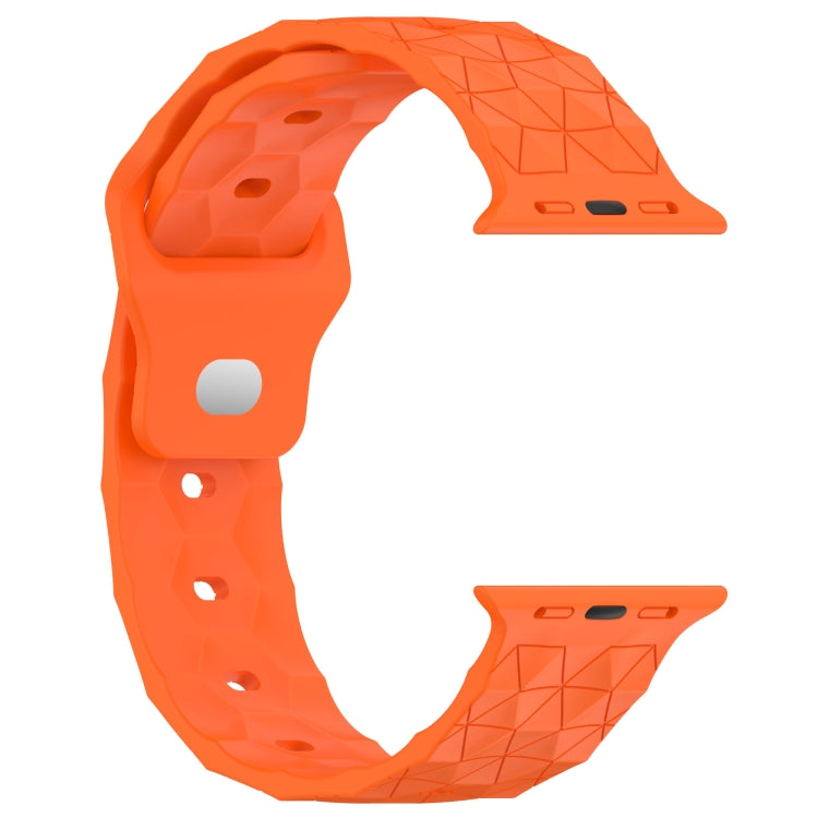 Football Texture Silicone Watch Band For Apple Watch 5 44mm(Orange) - Watch Bands by PMC TechLife | Online Shopping South Africa | PMC TechLife
