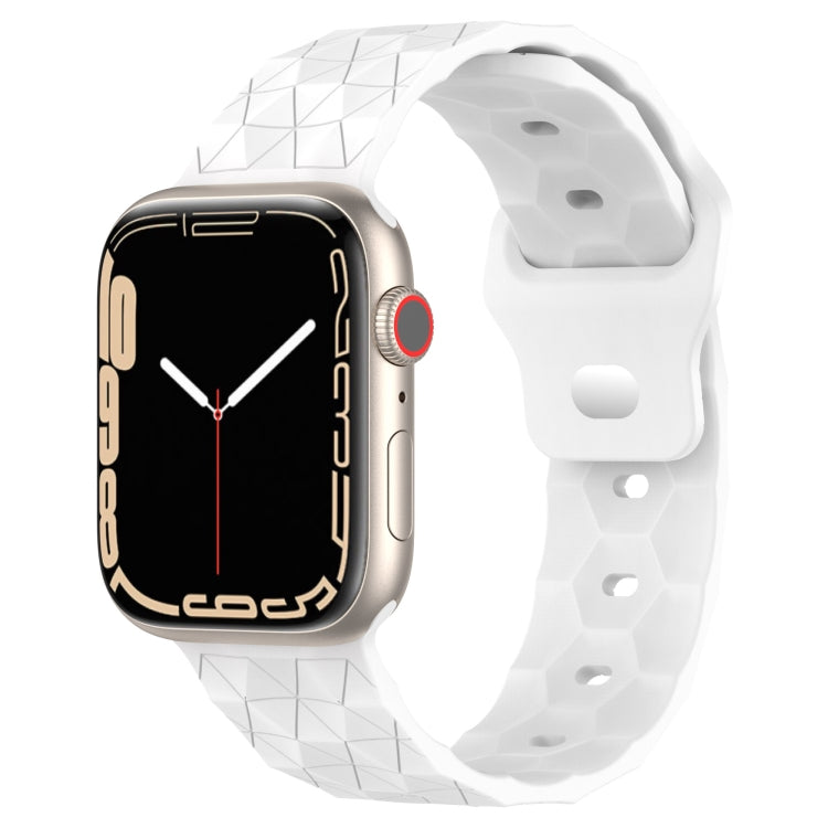 Football Texture Silicone Watch Band For Apple Watch 4 40mm(White) - Watch Bands by PMC TechLife | Online Shopping South Africa | PMC TechLife