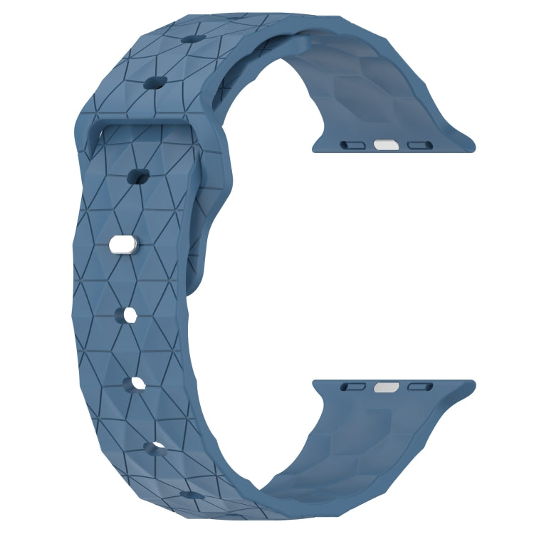Football Texture Silicone Watch Band For Apple Watch 4 40mm(Blue) - Watch Bands by PMC TechLife | Online Shopping South Africa | PMC TechLife