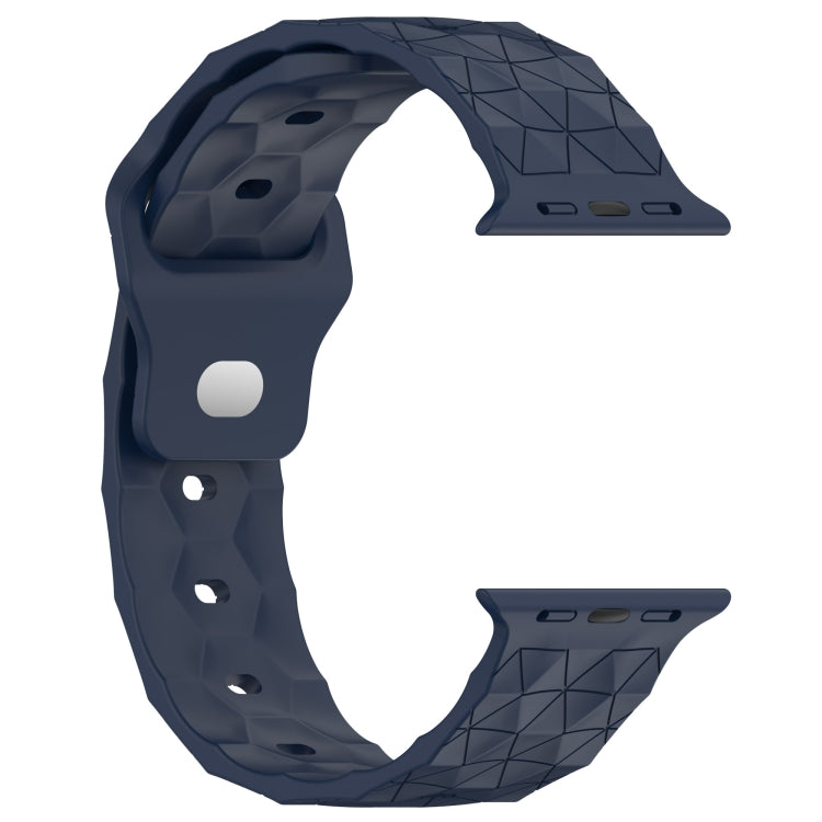 Football Texture Silicone Watch Band For Apple Watch 3 38mm(Midnight Blue) - Watch Bands by PMC TechLife | Online Shopping South Africa | PMC TechLife