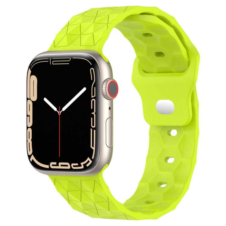 Football Texture Silicone Watch Band For Apple Watch 3 42mm(Limes Green) - Watch Bands by PMC TechLife | Online Shopping South Africa | PMC TechLife