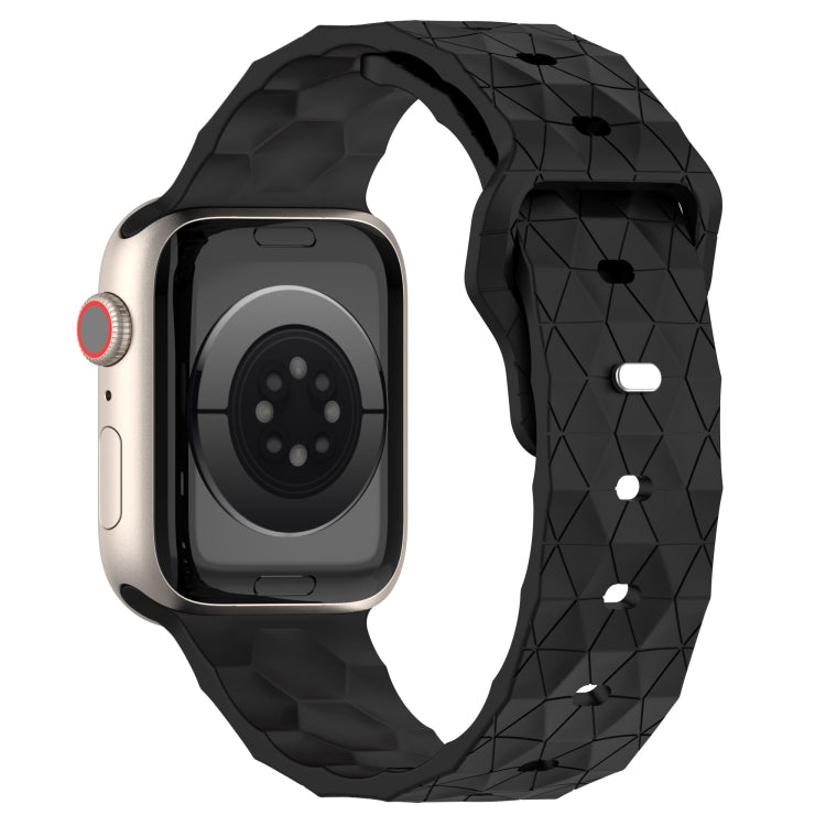 Football Texture Silicone Watch Band For Apple Watch 2 38mm(Black) - Watch Bands by PMC TechLife | Online Shopping South Africa | PMC TechLife