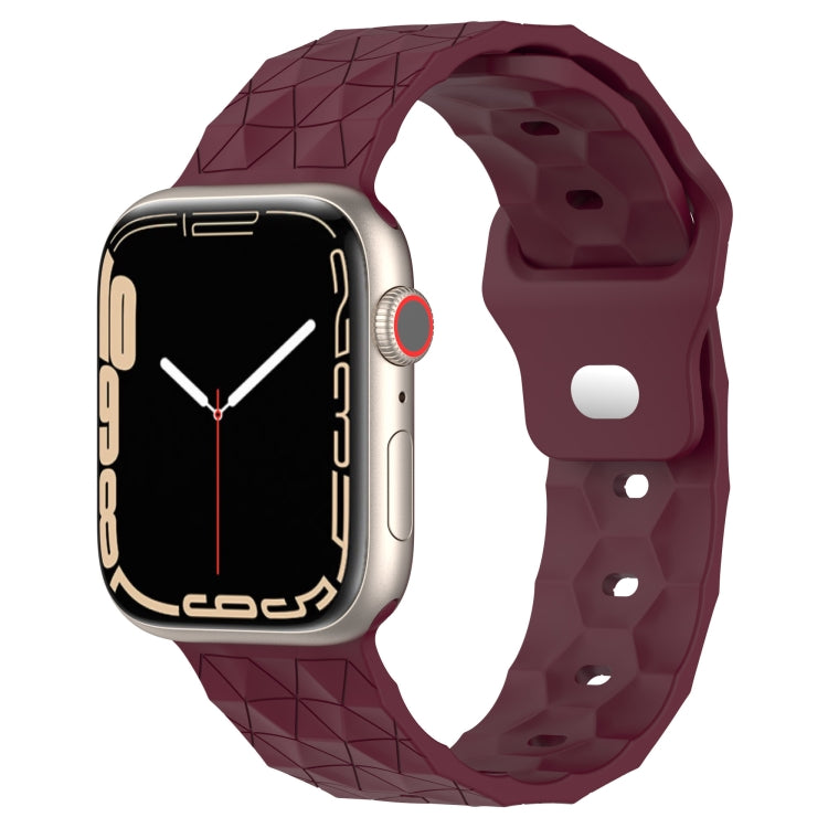 Football Texture Silicone Watch Band For Apple Watch 2 42mm(Wine Red) - Watch Bands by PMC TechLife | Online Shopping South Africa | PMC TechLife