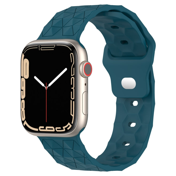 Football Texture Silicone Watch Band For Apple Watch 38mm(Dark Blue) - Watch Bands by PMC TechLife | Online Shopping South Africa | PMC TechLife