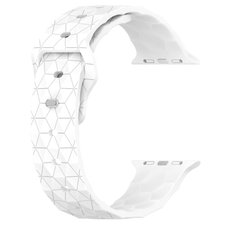 Football Texture Silicone Watch Band For Apple Watch SE 2023 44mm(White) - Watch Bands by PMC TechLife | Online Shopping South Africa | PMC TechLife