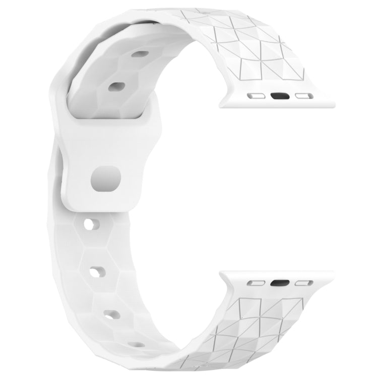 Football Texture Silicone Watch Band For Apple Watch SE 2023 44mm(White) - Watch Bands by PMC TechLife | Online Shopping South Africa | PMC TechLife