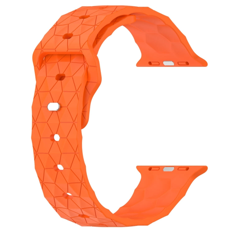 Football Texture Silicone Watch Band For Apple Watch SE 2023 44mm(Orange) - Watch Bands by PMC TechLife | Online Shopping South Africa | PMC TechLife